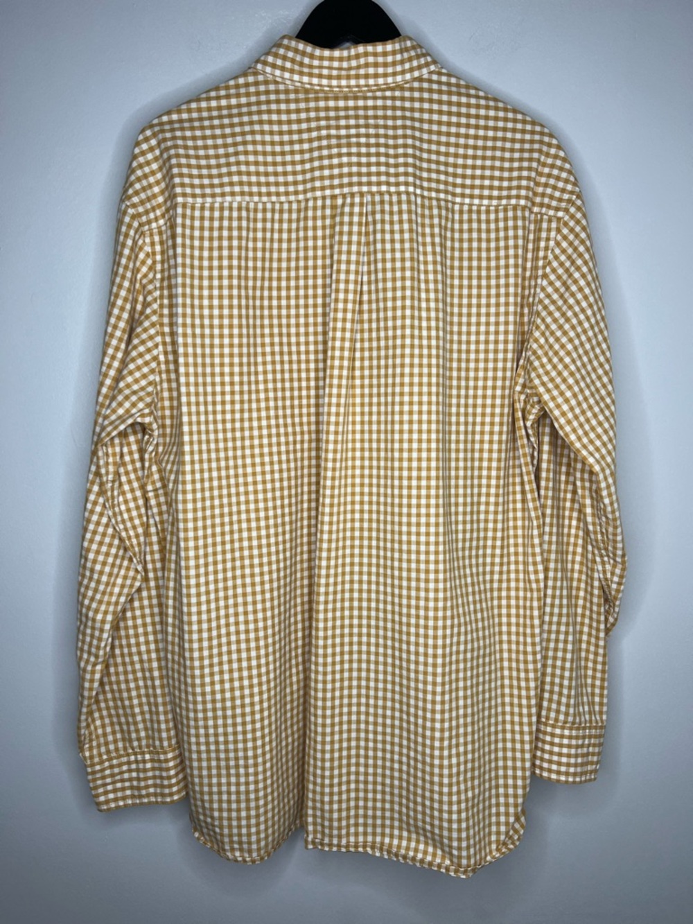 Tommy Hilfiger XL Yellow Gingham Button Down Shirt Classic Fit Cotton Preppy - Picture 6 of 10